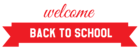 Red Welcome Back to School Banner PNG Image