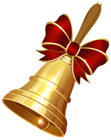 School Bell with Red Ribbon PNG Clipart Picture