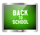 Silver Tablet Back to School PNG Clipart Image