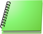 Spiral Notebook Green PNG Clip Art Image