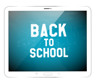White Tablet Back to School PNG Clipart Image