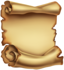Old Scrolled Paper PNG Clip Art Image