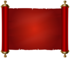 Red Scrolled Paper PNG Clipart
