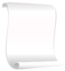 White Scrolled Paper PNG Clipart Picture