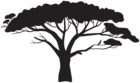 African Tree Silhouette PNG Clipart