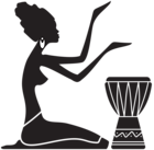 African Women Silhouette PNG Clip Art Image