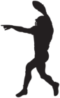 American Football Player Silhouette Clipart Image