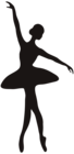 Ballerina Silhouette PNG Clip Art Image