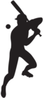 Baseball Player Silhouette Clip Art Image