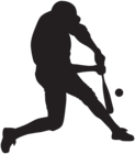 Baseball Player Silhouette PNG Clip Art Image