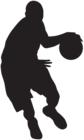 Basketball Player Silhouette PNG Clip Art Image