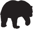 Bear Silhouette PNG Clip Art Image