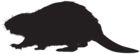 Beaver Silhouette PNG Clip Art Image