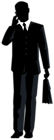 Businessman Silhouette PNG Transparent Clip Art Image
