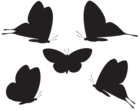 Butterflies Silhouettes PNG Clipart