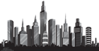 Cityscape Silhouette PNG Clip Art Image