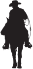 Cowboy Silhouette PNG Clip Art Image