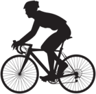 Cyclist Silhouette PNG Clip Art Image