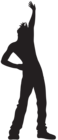 Dancing Man Silhouette PNG Transparent Clip Art Image