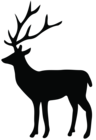 Deer Silhouette PNG Transparent Clip Art Image