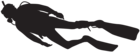 Diver Silhouette PNG Clip Art Image