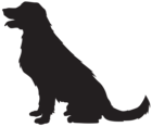 Dog Silhouette PNG Transparent Clip Art Image