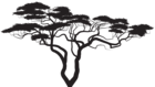 Exotic Tree Silhouette PNG Clip Art Image