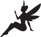 Fairy Silhouette PNG Clip Art Image
