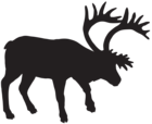 Fallow Deer Silhouette PNG Clip Art Image