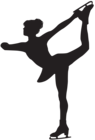 Figure Skating Woman Silhouette PNG Clip Art