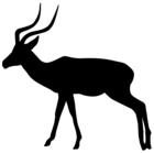 Gazelle Silhouette PNG Transparent Clip Art Image