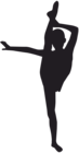 Gymnast Silhouette PNG Clip Art Image
