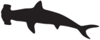 Hammerhead Shark Silhouette PNG Clip Art Image