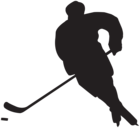 Hockey Player Silhouette PNG Clip Art
