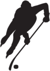Hockey Player Silhouette PNG Clip Art Image