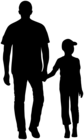 Man with Kid Silhouette PNG Clipart