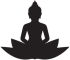 Meditating Buddha Silhouette PNG Clip Art