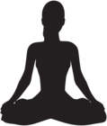 Meditating Silhouette PNG Clip Art