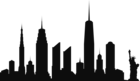 New York City Skyline Silhouette PNG Clip Art