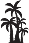 Palm Trees Silhouette Clip Art Image