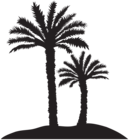 Palm Trees Silhouette PNG Clipart