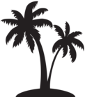 Palms Silhouette Transparent Clip Art Image