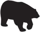 Polar Bear Silhouette PNG Clip Art Image