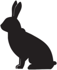 Rabbit Silhouette PNG Clip Art Image