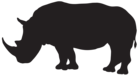 Rhino Silhouette PNG Transparent Clip Art Image