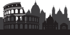 Rome Italy Silhouette PNG Clip Art