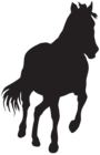 Running Horse Silhouettes Clipart Image
