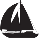Sailboat Silhouette PNG Clip Art Image