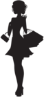 Shopping Woman Silhouette PNG Clip Art