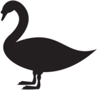 Swan Silhouette PNG Clip Art Image